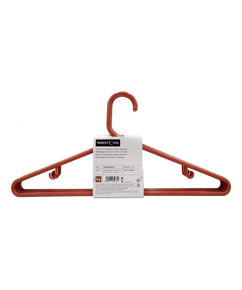 Plastic Coat Hanger Without Clips 4 Pcs.