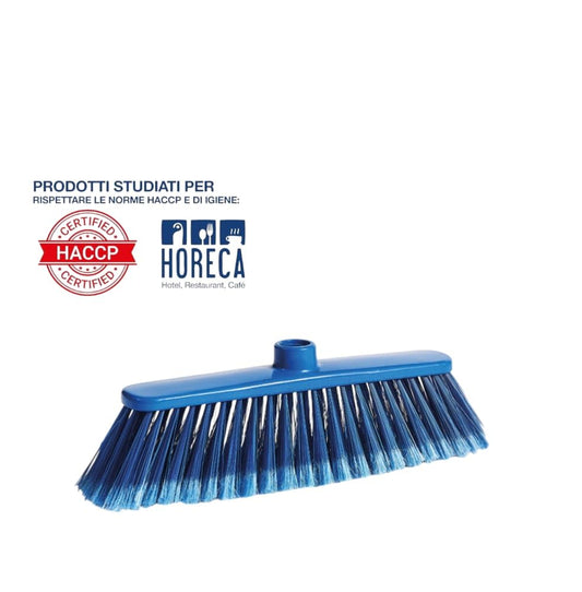 Scopa Blumarea, Pulizia Pavimenti - Piastrelle, Calcestruzzo, Naylon, Colore Blù, Professionale, per Hotel e Ristoranti completa di manico in alluminio cm.140
