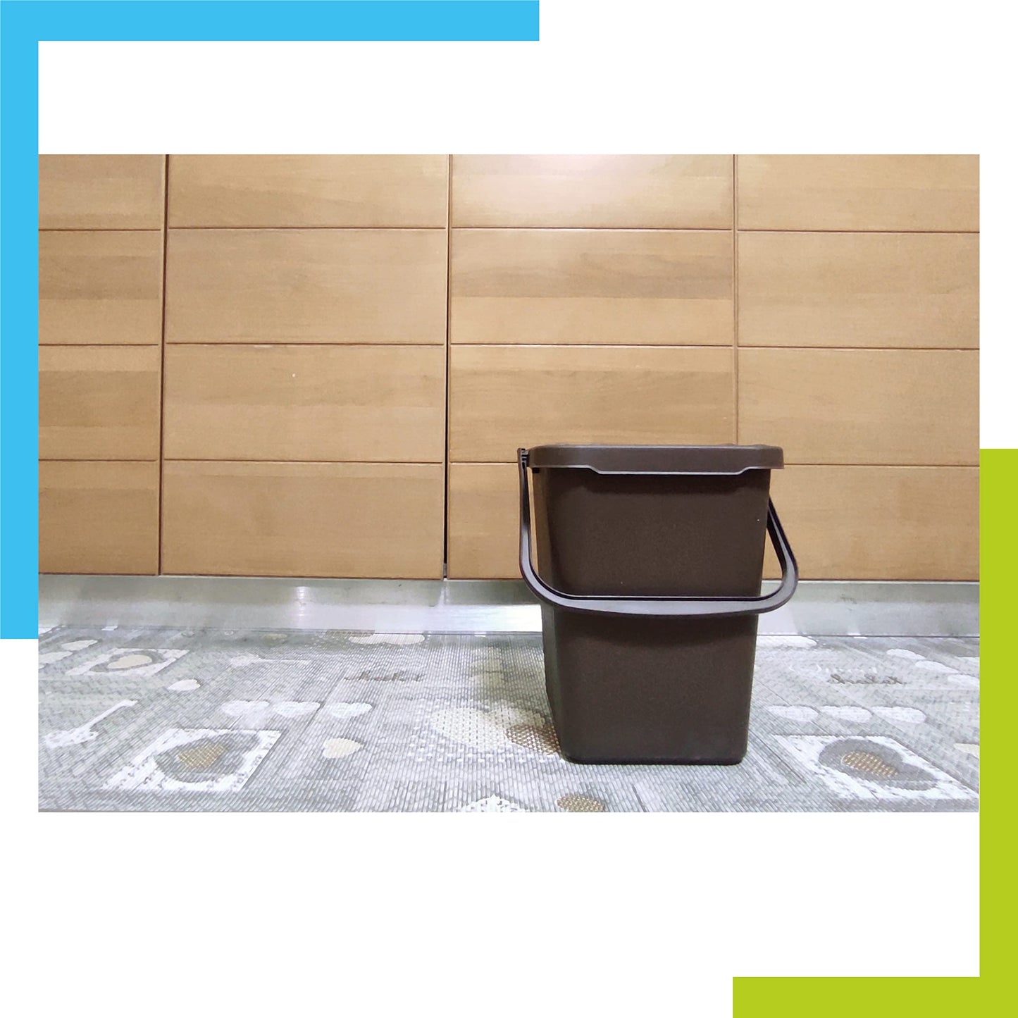 Ecoplast Waste Bin, Book-Style Opening, Flexible and Non-Deformable, Resistant to All Temperatures, Indoor and Outdoor, Over 80% Recycled Plastic, Made in Italy, Brown