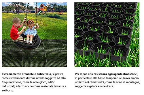 Zerbino da Esterno in Gomma Antiscivolo 50x100 cm - Struttura a Nido d'Ape