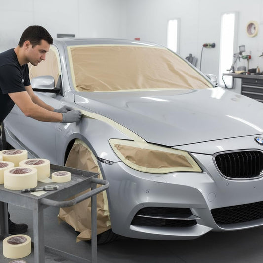 Nastro Carta Gommata 50mm x 50m per Mascheratura Professionale - Verniciatura e Pittura