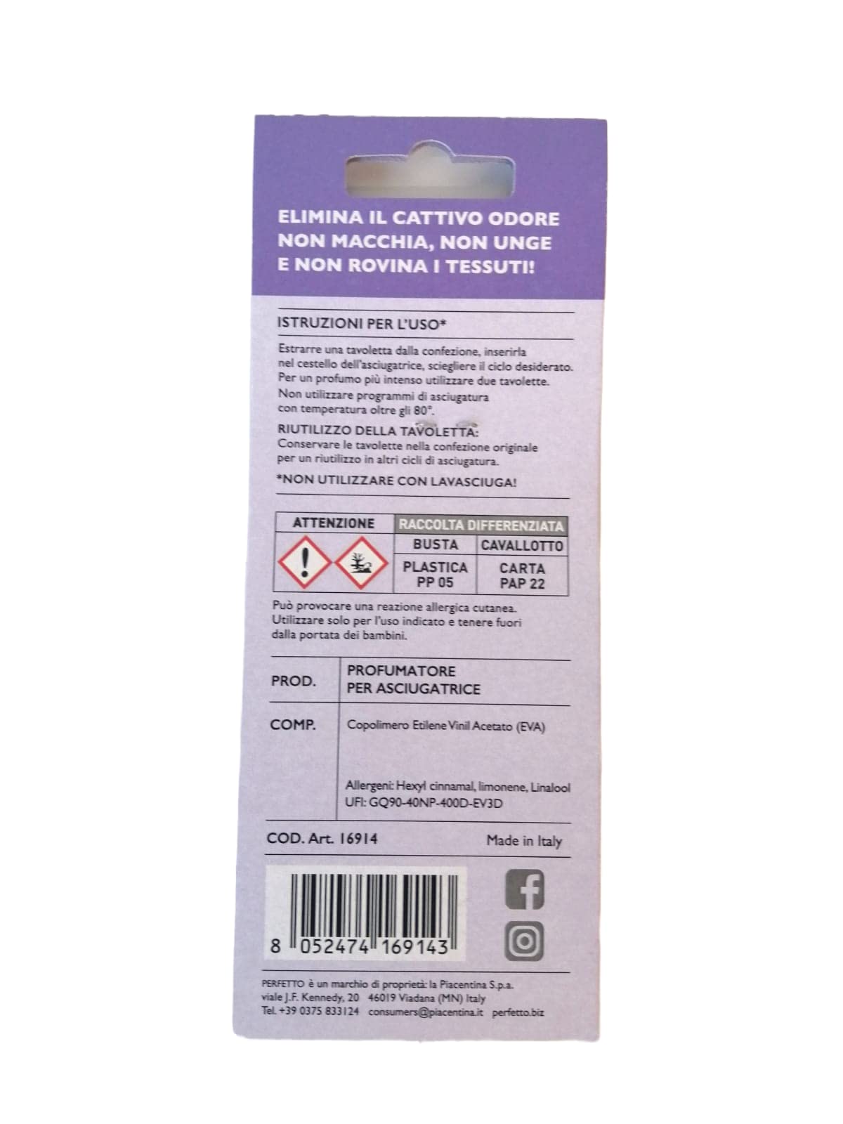 Profumatore per Asciugatrice Perfetto - 2 Tavolette Riutilizzabili | 4 Fragranze