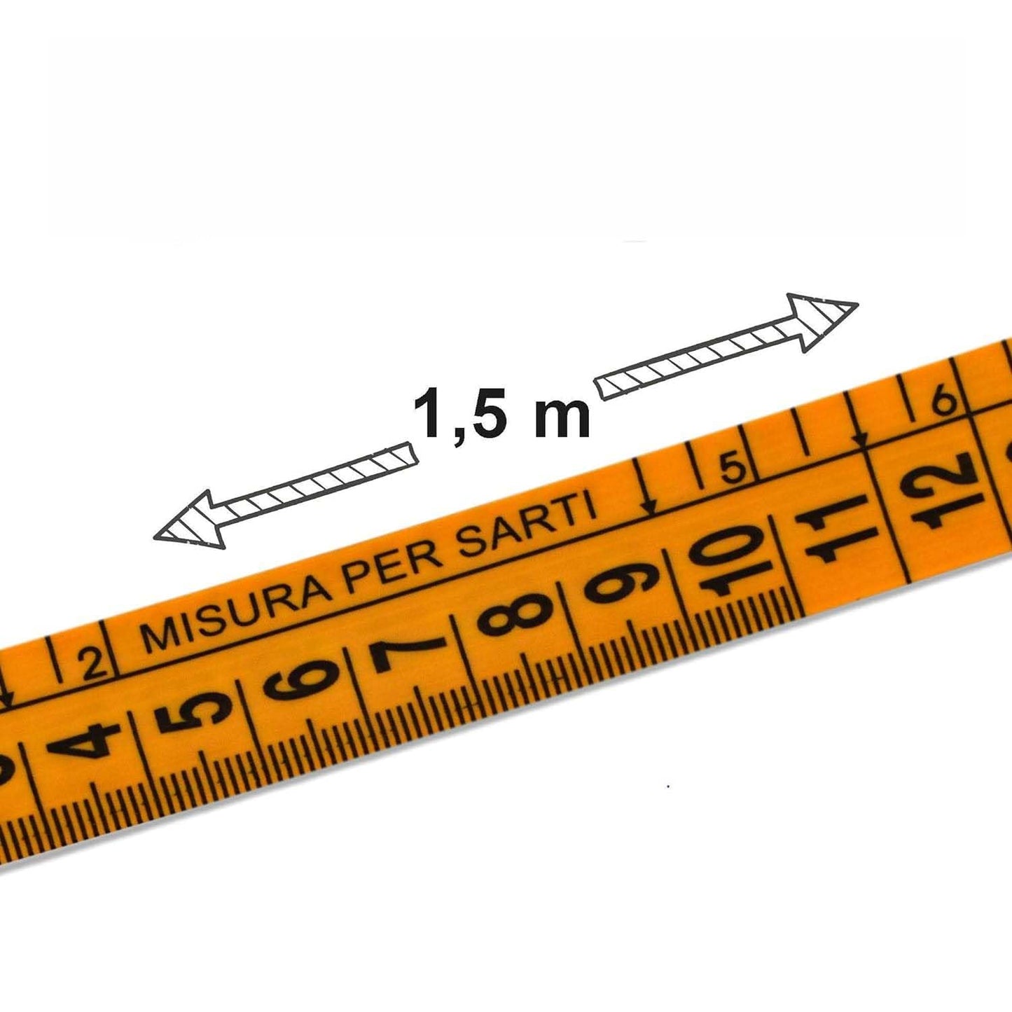 Dressmaker's Tape Measure with Practical Hard Plastic Case - Professional Dressmaker's Tape Measure with Double Graduation, 1.5 M