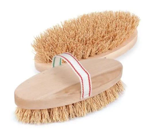 Spazzola Striglia Legno per Cavalli e Bovini 22cm - Setole Radica Naturale Professionale