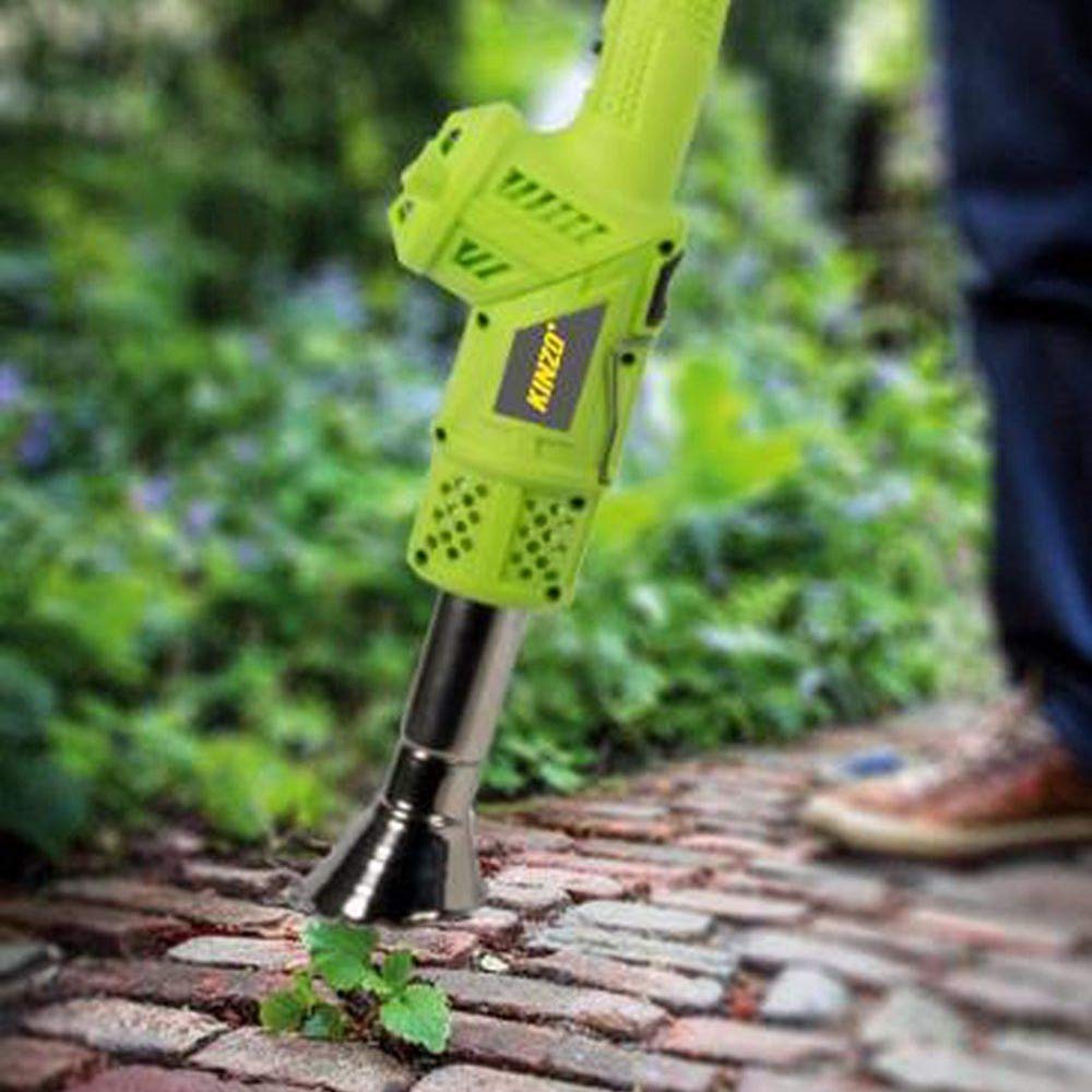 2000W Electric Grass Burner Thermal Weed Killer Telescopic Handle + 80/360 Degree Selectable Temperature Gun with 4 Interchangeable Nozzles Garden Maintenance