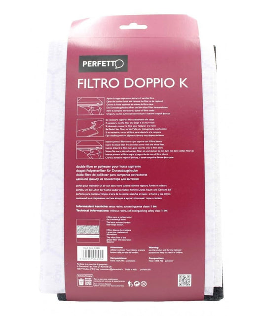 Filtro a Carbone Attivo con rilevatore, Dimensiojn-40 x 60 Cm, Multicolore, Taglia Unica
