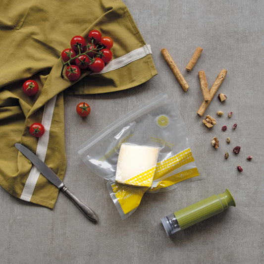 Buste Sottovuoto Frescovuoto S - 6 Pezzi Riutilizzabili 23x21cm per Conservazione Alimenti