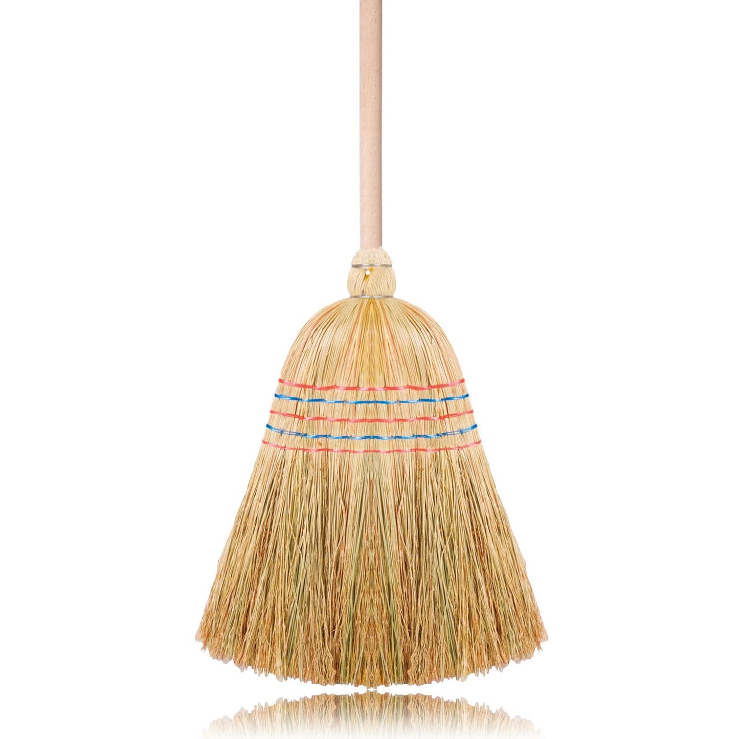 Classic 4-Seam Broom with Natural Wood Handle. Extra sorghum (00007)