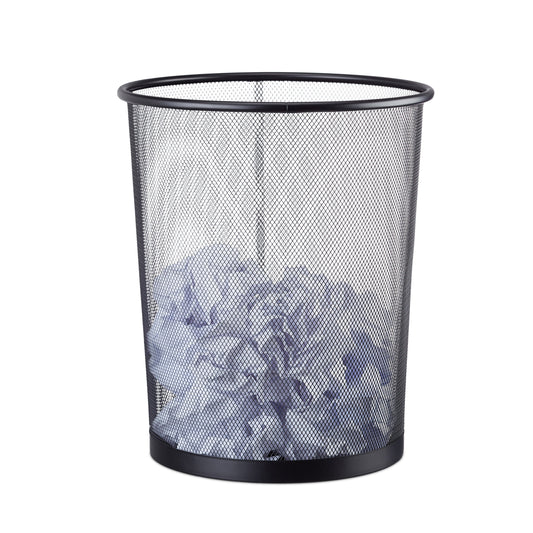 Large Metal Waste Paper Bin for Office, 20 Litres, Ø 30 cm, Height 35 cm, Different Colours