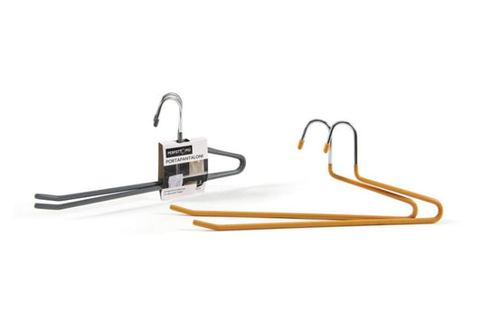 Set of 2 Trouser Hangers, Length 30 and 34 cm. Multicolored, One Size