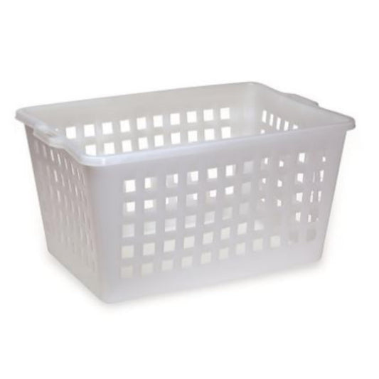 Ecoplast | Large Perforated Bread Basket, 100 L Capacity, Neutral Color, 77.5 x 53.5 x 40 cm, Made in Italy