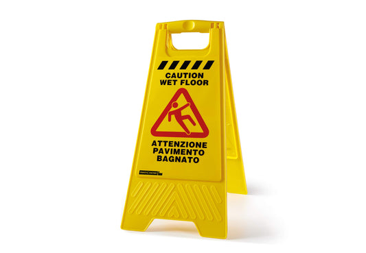 Wet Floor Sign, Plastic, Yellow, 30x49x56.5 cm