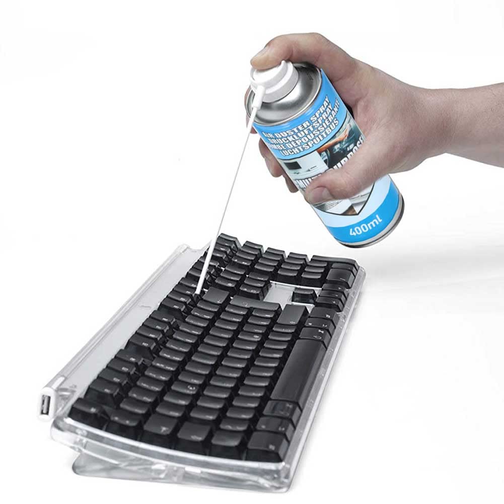 Compressed Air Spray Can for Cleaning Dust Removal, Keyboard, Internal Monitor, Computer, PC, Camera, with Long Nozzle, 400ml Capacity