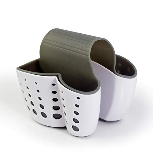 Organizer porta-spugne per lavandini, in silicone a doppio strato, con fori di drenaggio, per casa, cucina e bagno