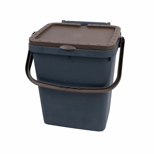 FERCASASHOP Waste Bin for Separate Collection, Rubbish Bin for Recycling, 35 Litres, Brown, 43 x 36 x 43.5 cm, Book-Style Opening