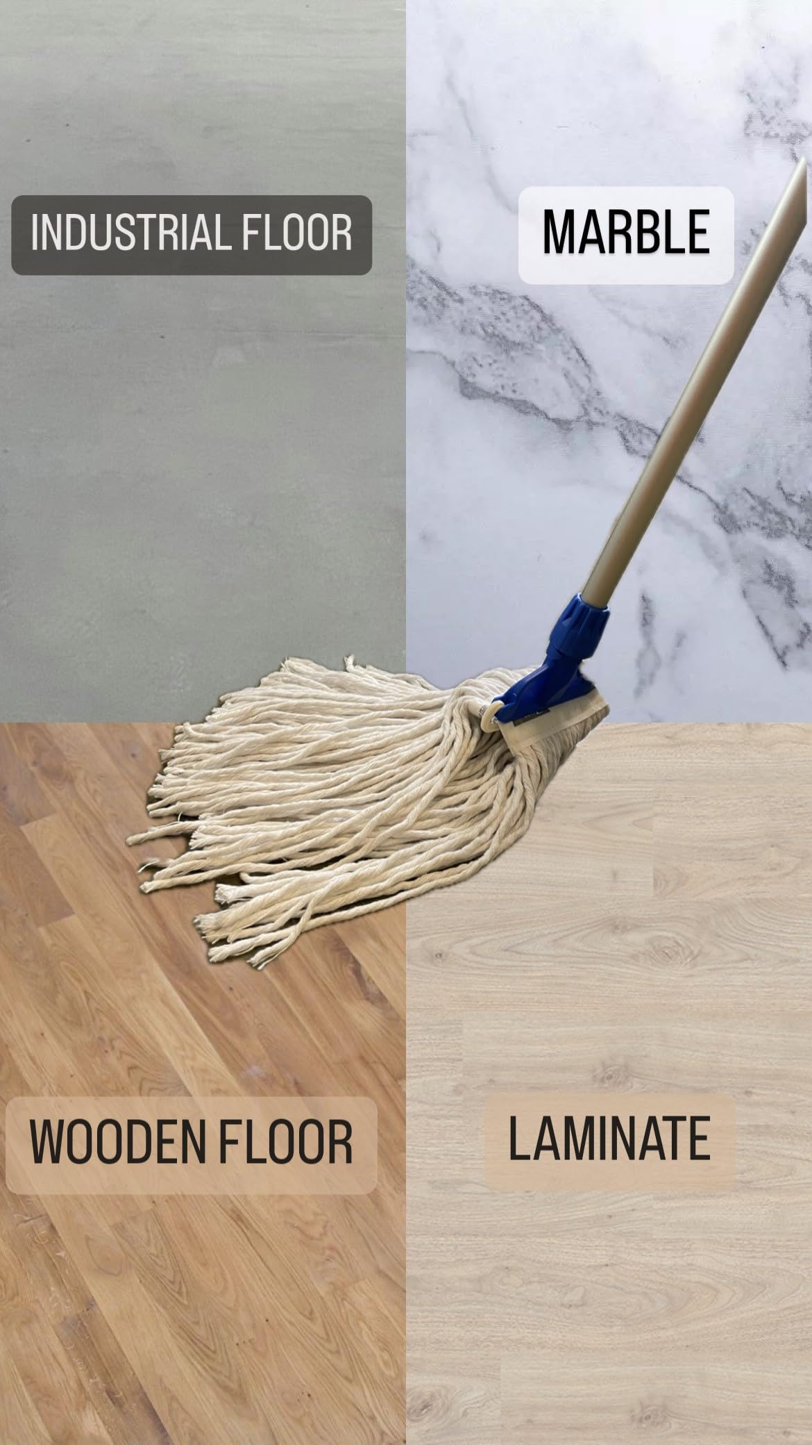 kit 3 pz ricambio mop cotone professionale a fascia gr. 350 + 1 pinza per mop Bianco