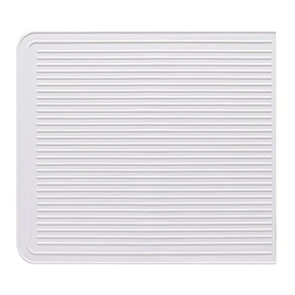 Excelsa Sink Mat, Rubber, White, 40 x 36 cm