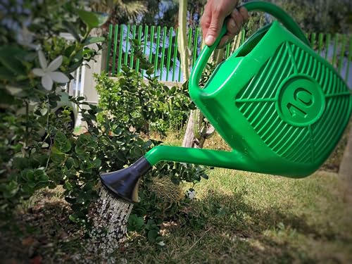 Ecoplast Watering Can, Ideal for Gardening, Plants and Flowers, Easy to Use, Resistant, Long-lasting and Non-deformable, with Shower Head Included, Made in Italy