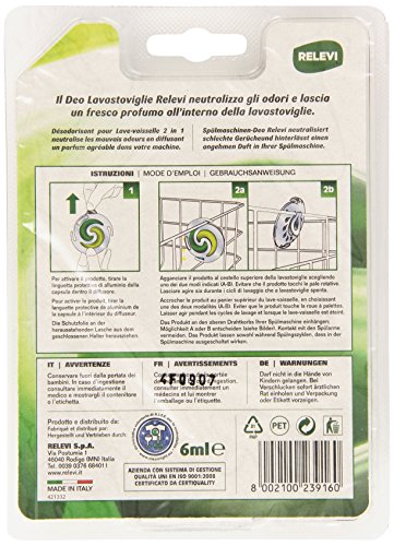 Deodorante Lavastoviglie Relevi 6ml - Neutralizza Odori Profumo Limone