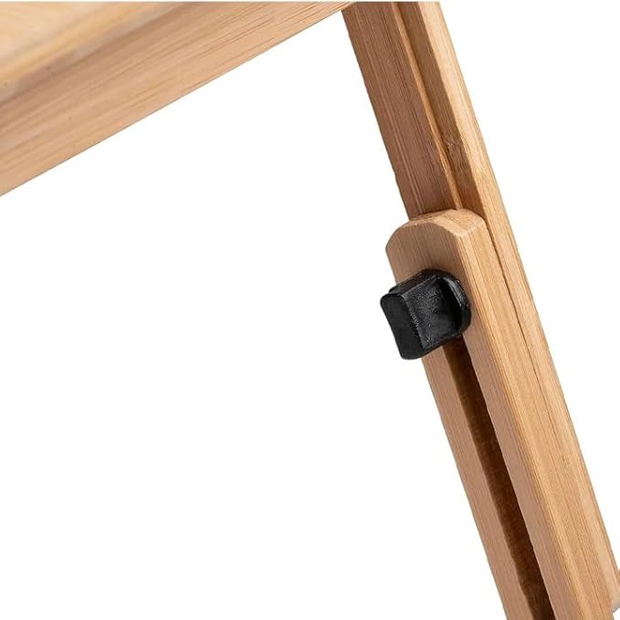 Tavolino Porta Tablet Vassoio Regolabile in Bambù per Letto e Divano