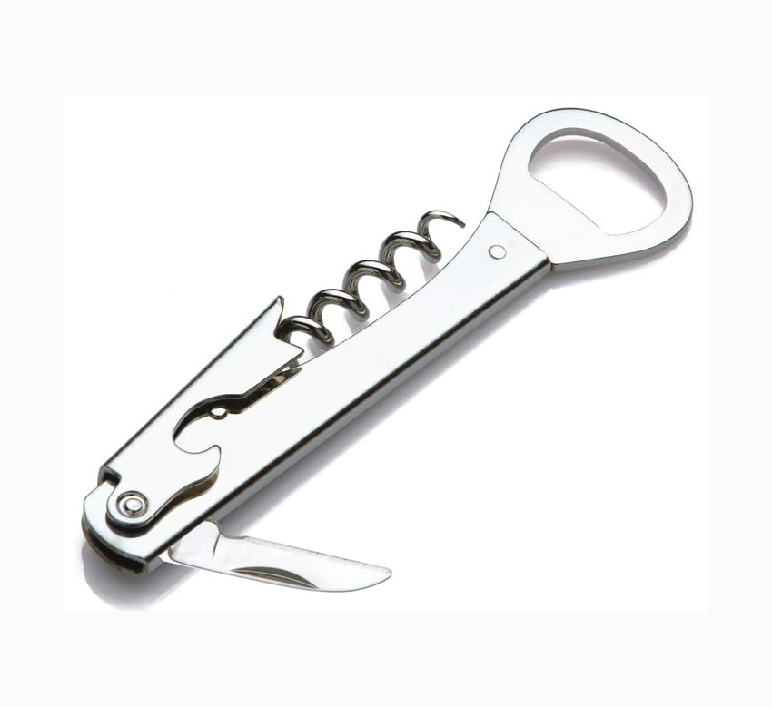 ZASEVES - Waiter's Corkscrew, Stainless Steel, Wine/Beer Bottle Opener