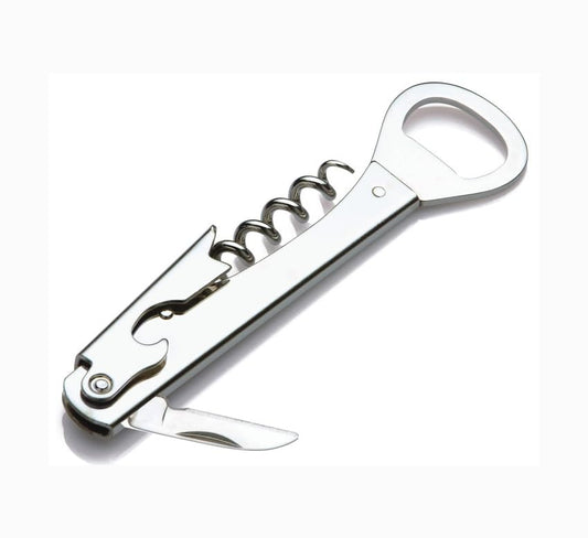 ZASEVES - Waiter's Corkscrew, Stainless Steel, Wine/Beer Bottle Opener