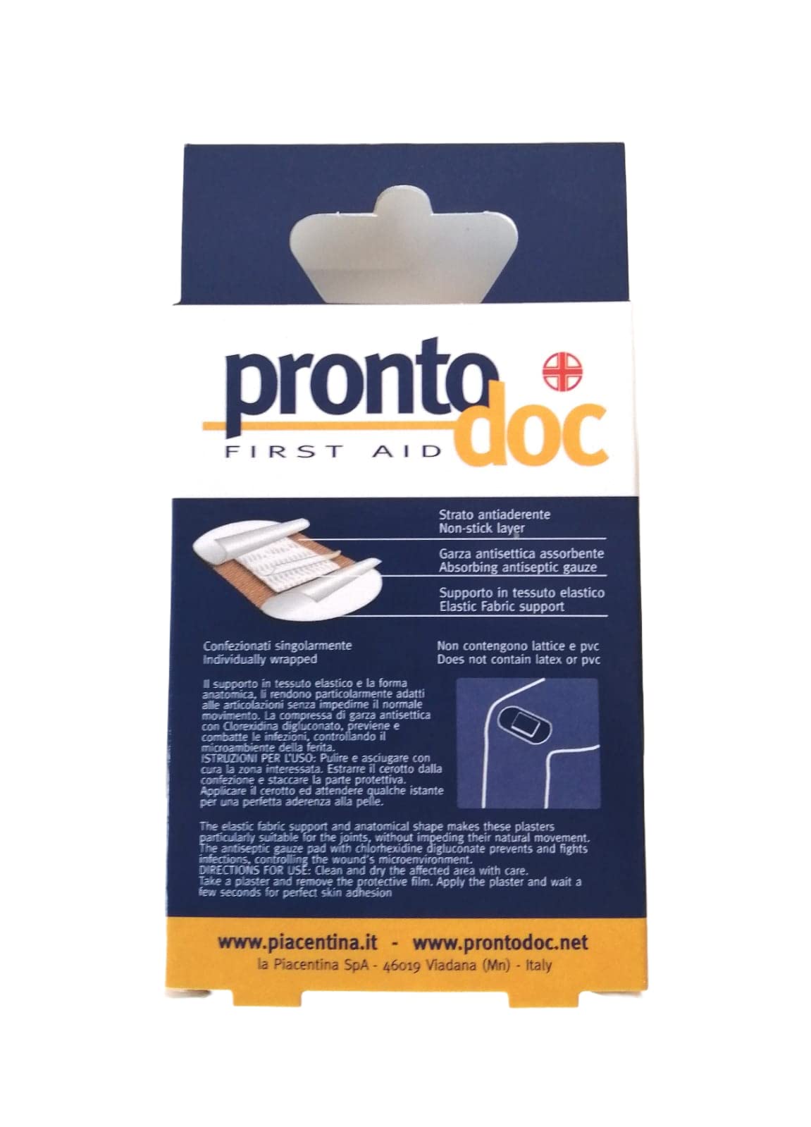 Pronto Doc Elastic Fabric Plasters, Ideal for Elbows and Knees, 1 Pack of 6 Plasters