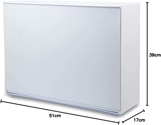 Scarpiera Liscia Bianca Impilabile - Porta Scarpe a Ribalta 51x17x39cm