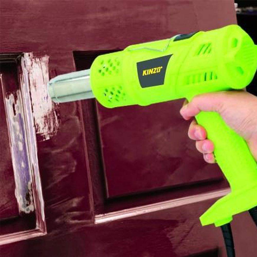 2000W Electric Grass Burner Thermal Weed Killer Telescopic Handle + 80/360 Degree Selectable Temperature Gun with 4 Interchangeable Nozzles Garden Maintenance