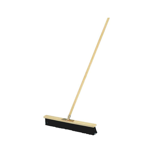 FERCASASHOP INDUSTRIAL PVC BROOM FOR LARGE OUTDOOR SURFACES COMPLETE WITH WOODEN HANDLE THICKNESS Ø 28 mm