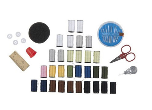 40-piece travel sewing set.