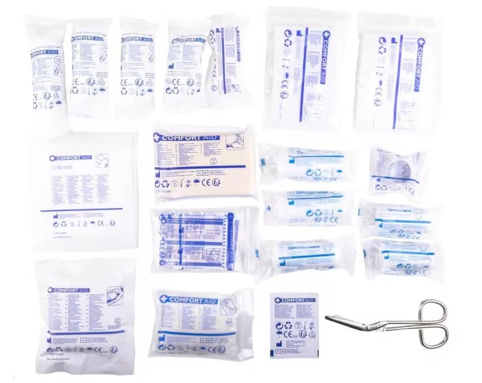 Fercasashop - 41-piece first aid kit for home, work, or travel. Complies with DIN 13164.