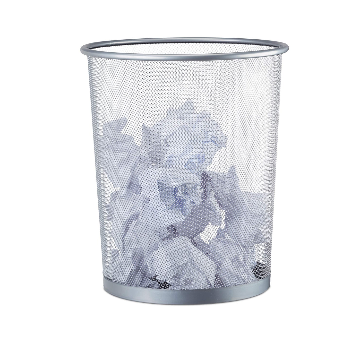 Large Metal Waste Paper Bin for Office, 20 Litres, Ø 30 cm, Height 35 cm, Different Colours