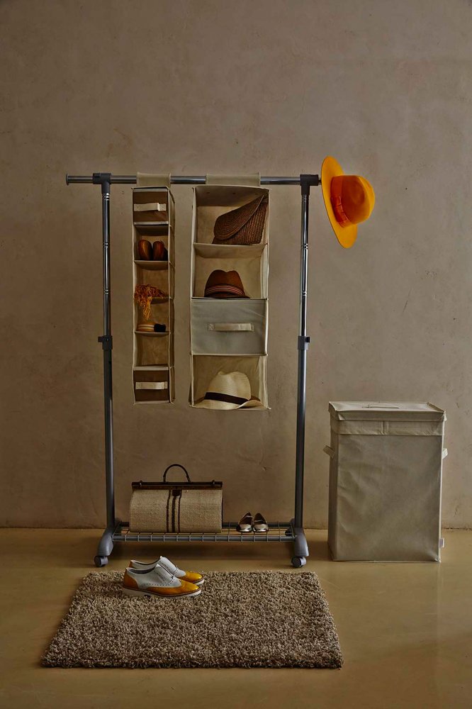 Perfect 0511 Coat Rack on Wheels, Metal, Plastic, Ash, One Size, 2 units
