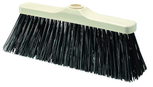 Scopa Industriale in Legno 40cm - Setole PVC Rigide - Senza Manico - Compatibile Punta Conica