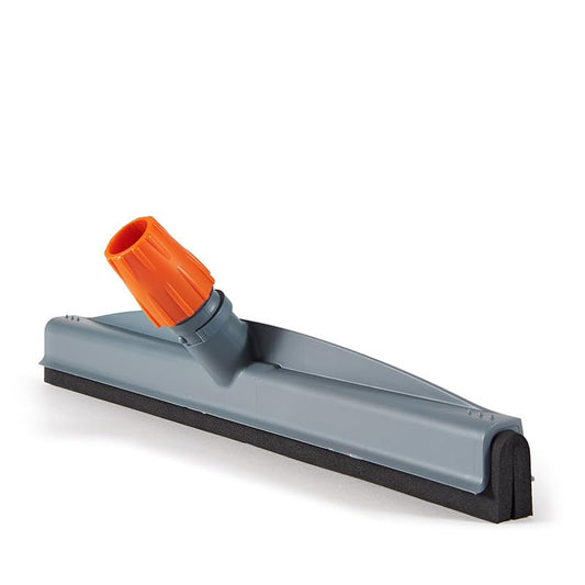 FercasaShop® Professional Floor Squeegee – Double Rubber for Quick Cleaning, Lightweight and Durable, Suitable for Indoors and Outdoors, Grey/Orange