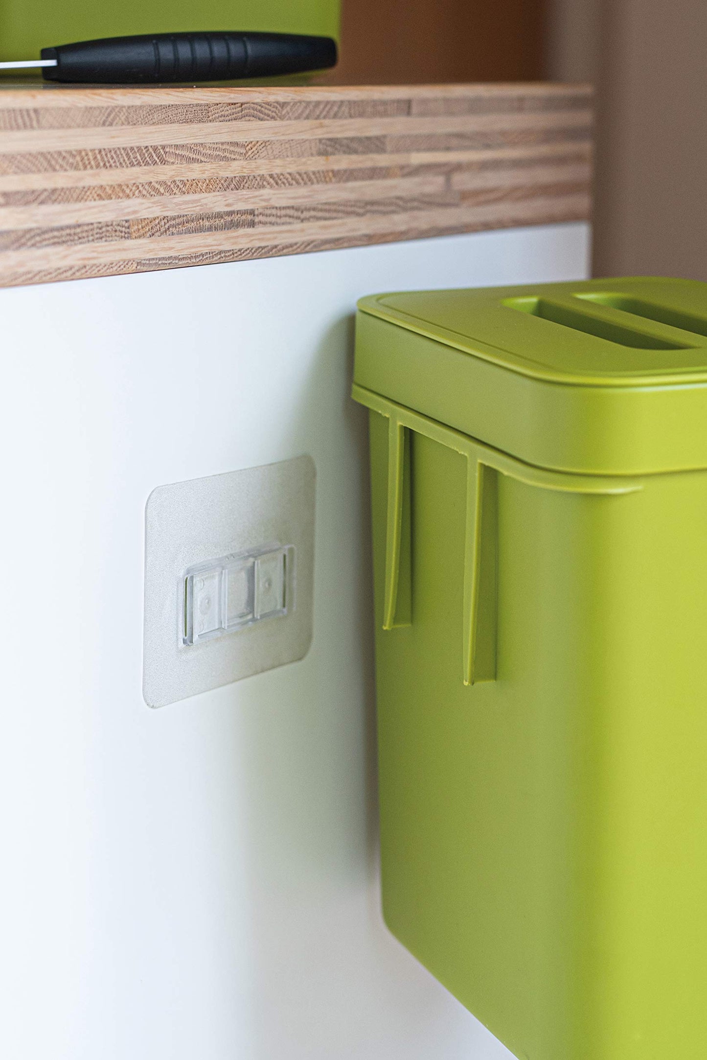 Perfect HANGING WASTE BIN FOR WET/ORGANIC WASTE - GINO collection - 5 lt. - Moss
