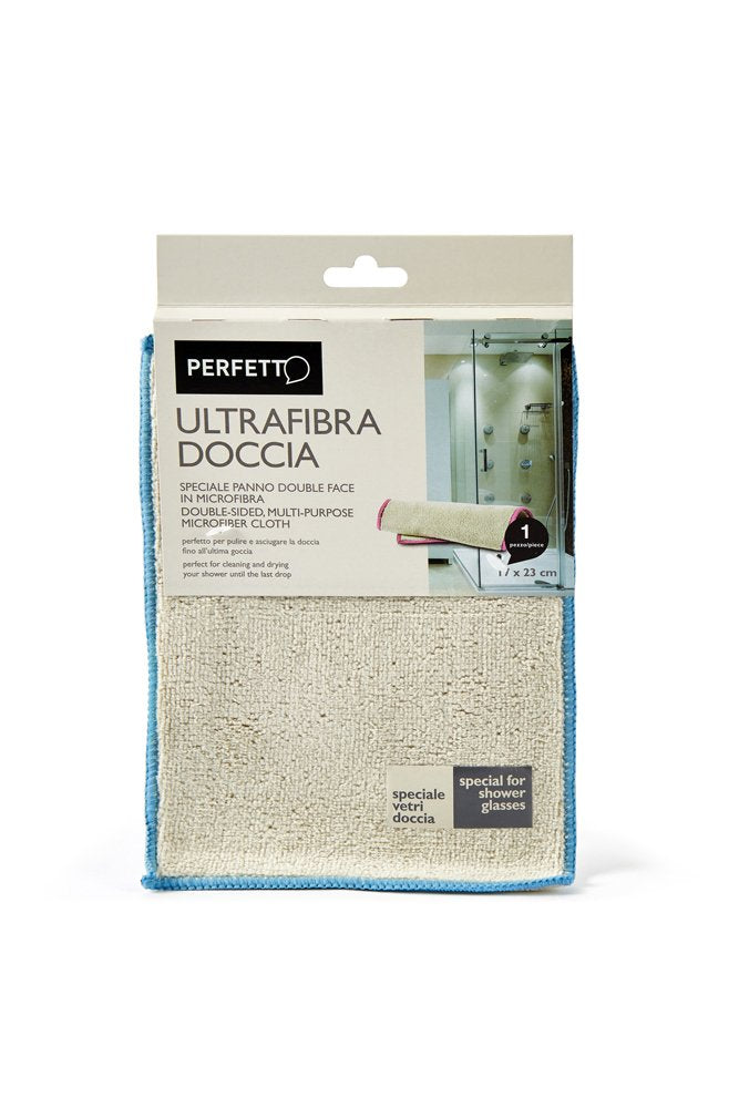 Ultrafiber Microfiber Shower Cloth, Fabric, Ice, 17x23x0.5 cm
