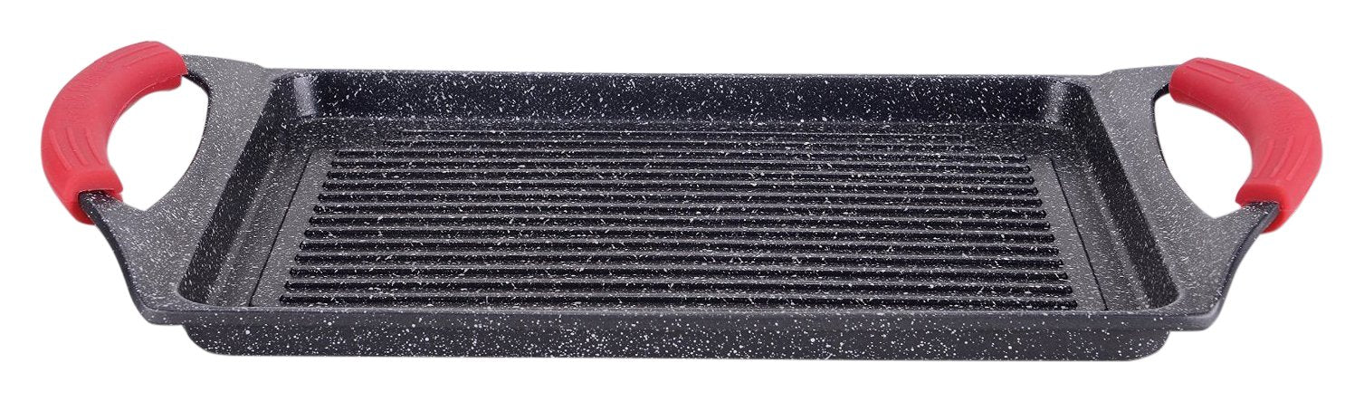 Euronovità EN-22134 Bistecchiera, Pietra, Nero, 36x24x3 cm