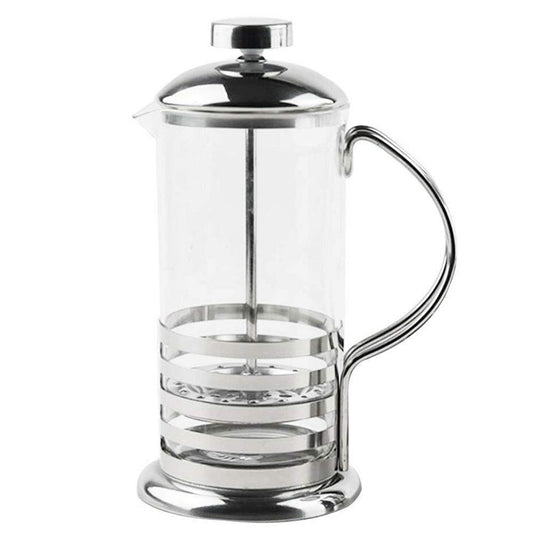 Caffettiera Pressa Francese 350ml Vetro e Metallo - French Press per Caffè Tè Tisane 2 Modelli