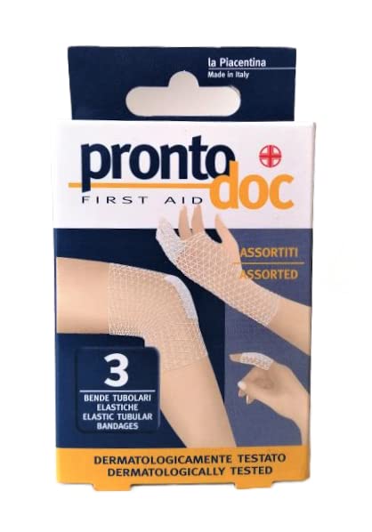 Pronto Doc Elastic Tubular Bandages, 1 pack of 3 bandages