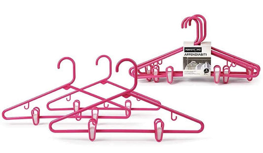 Plastic Hangers, Length 42 cm. – Set of 3, Multicolored, One Size