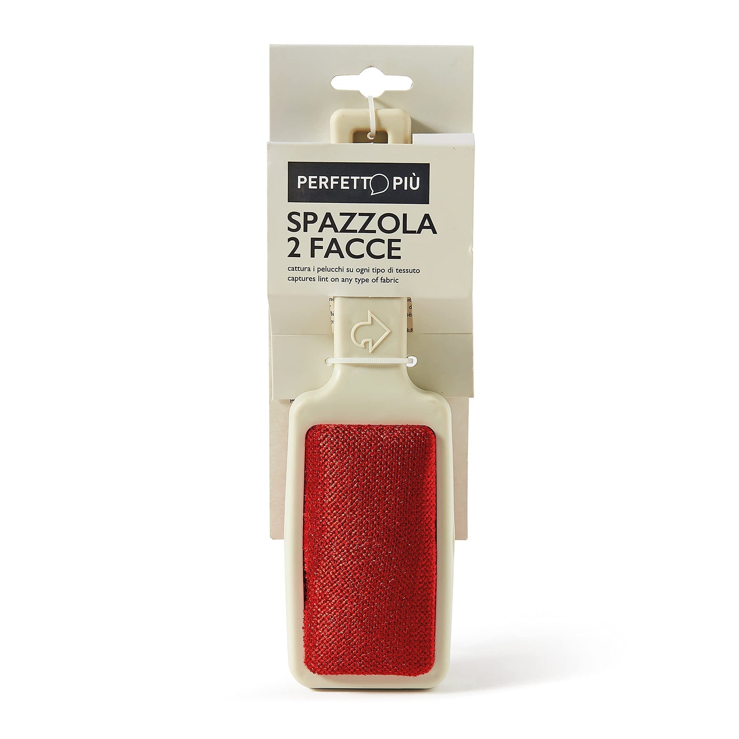Double-Sided Velvet Brush, Plastic, Ice, 23.0x6.5x4.0 cm