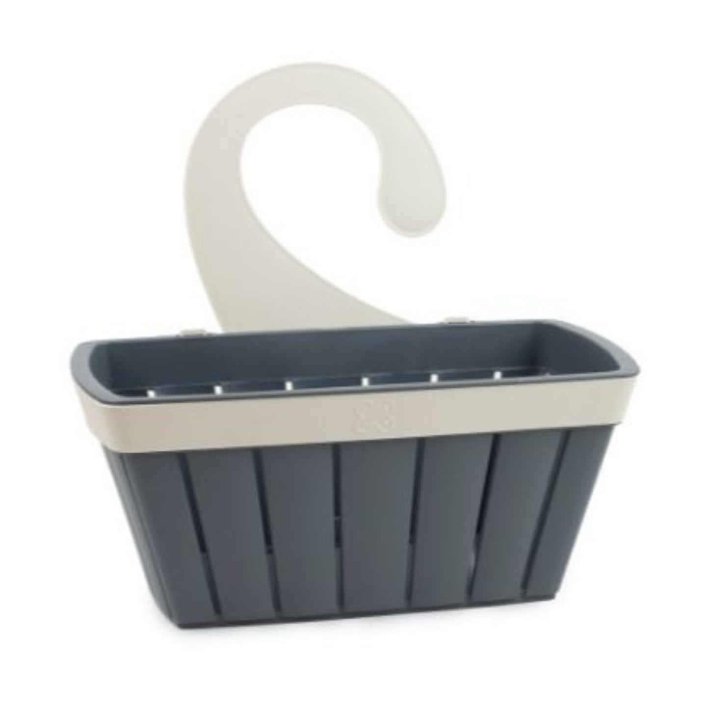 Ecoplast, Basket with Universal and Removable Hook, Can be Hung in Any Bathroom as a Shower Caddy, Made of Recycled Plastic, Eco-sustainable Item, Anthracite Color