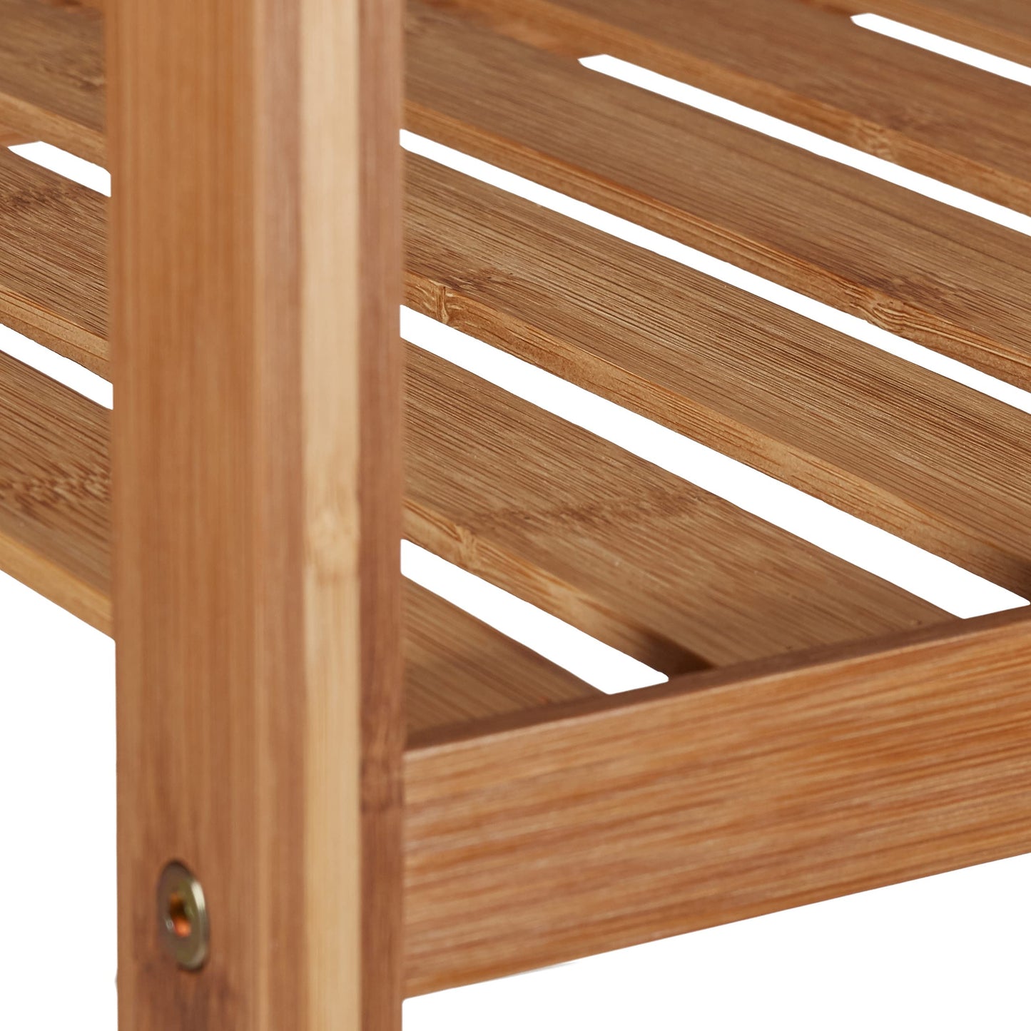 Scaffale Bambù 4 Mensole 110x36x33cm - Mobile Bagno Cucina Resistente Umidità