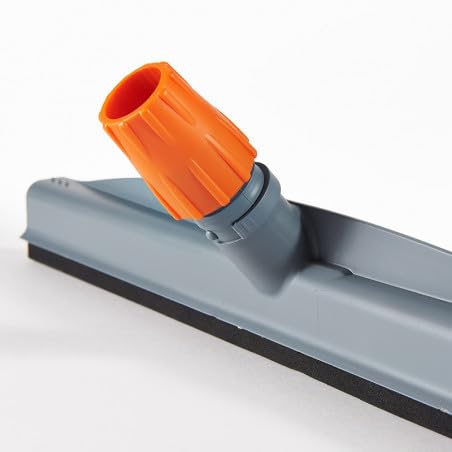 FercasaShop® Professional Floor Squeegee – Double Rubber for Quick Cleaning, Lightweight and Durable, Suitable for Indoors and Outdoors, Grey/Orange