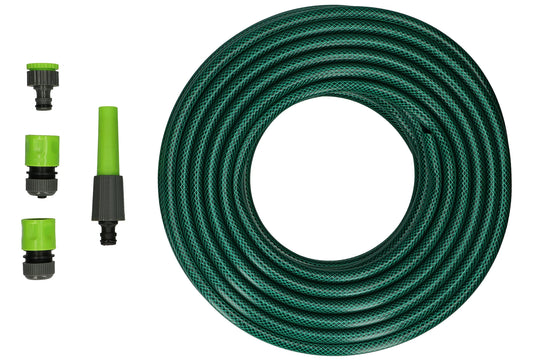 KINZO 30m PVC Garden Hose for Irrigation and Gardening with Connectors