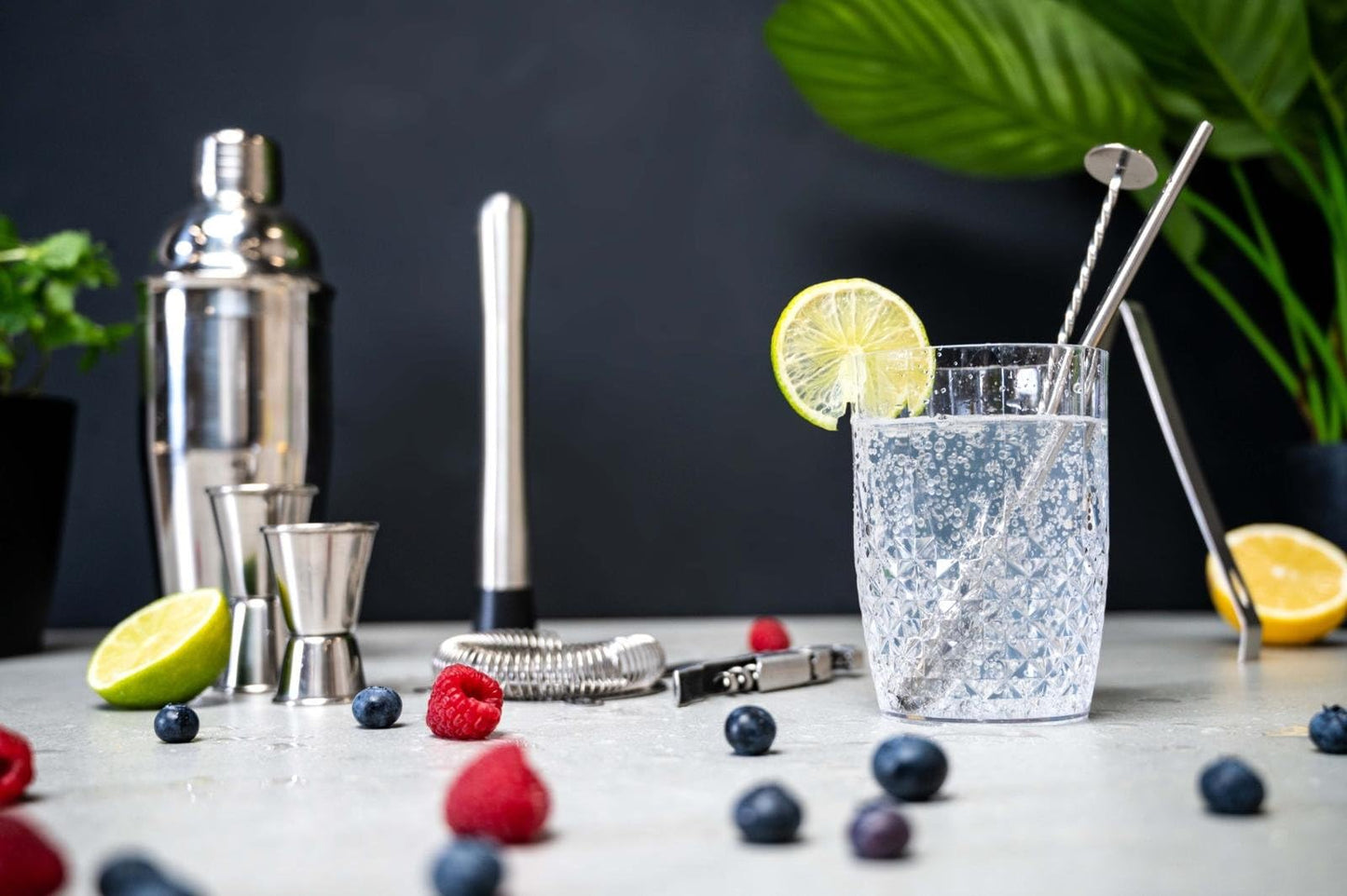 Cocktail Shaker  Set da complet 14 pezzi acciaio inox