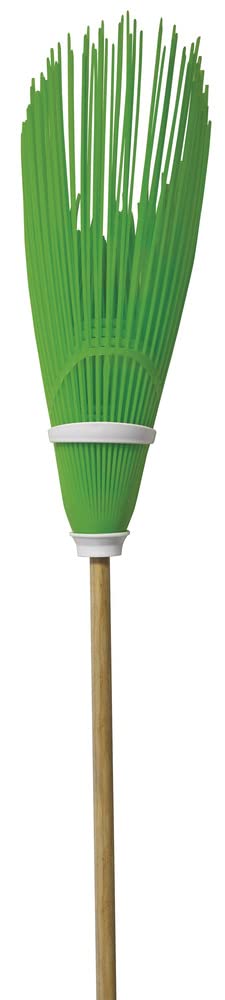 VERDELOOK PVC Broom for Outdoors, Height 60 cm, Green, for Garden and Outdoor Cleaning