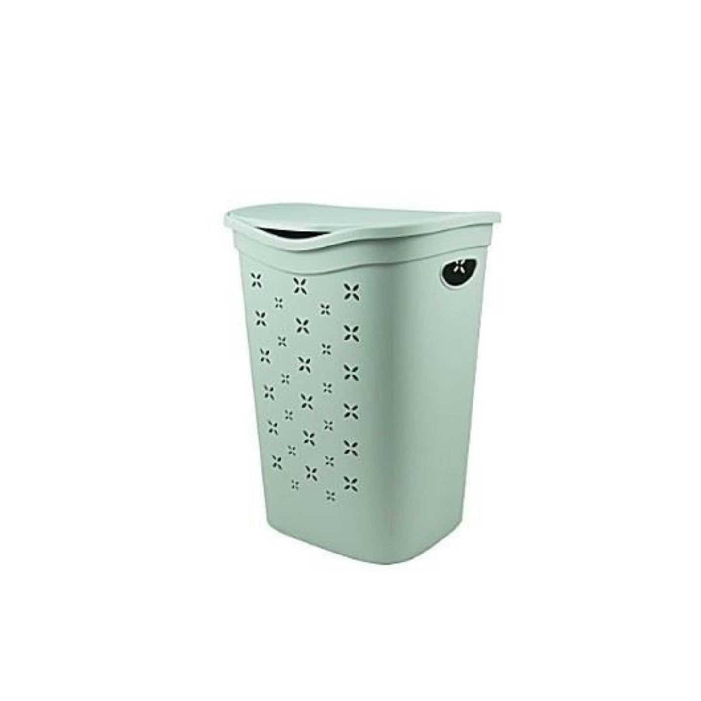 Portabiancheria Grigio 55L - Cesto Bucato Plastica Resistente con Manici